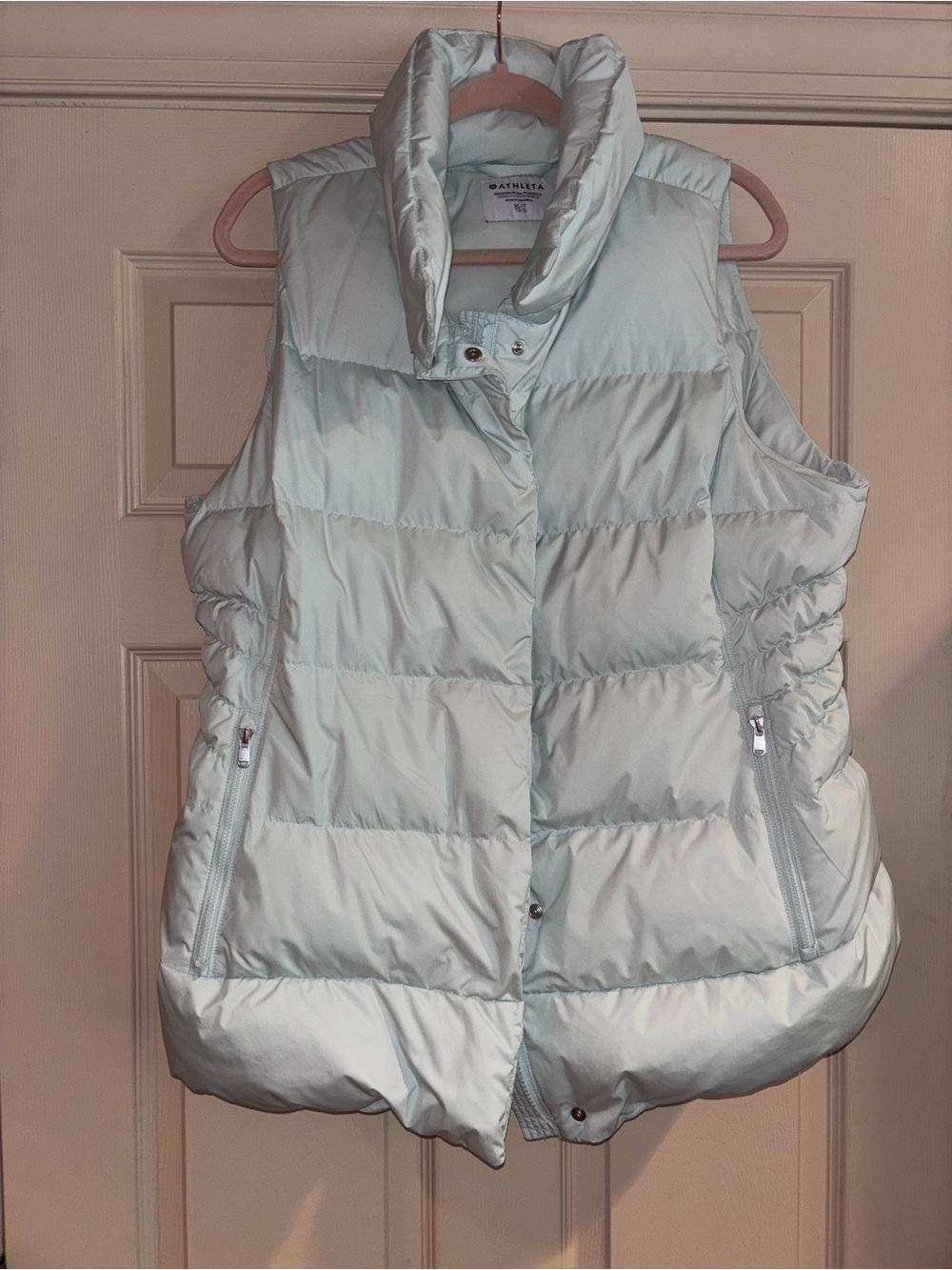 Athleta Light Blue Quilted Puffer Vest